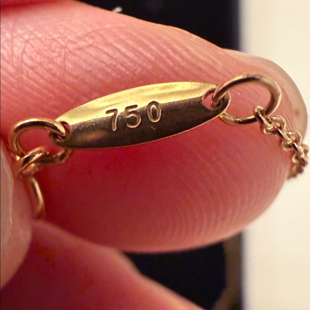 Tiffany & Co. 16 inches Gold Chain Necklace with mini heart pendant - Picture 3 of 5